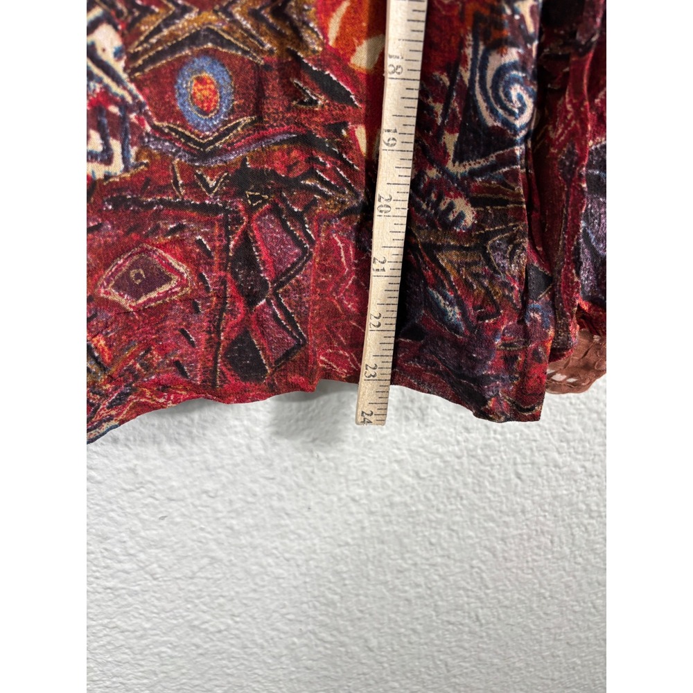 Chicos Womens Lot of 3 Tops Size 0 Linen Ikat Jacket Sequin Tunic Brown Blouse - Picture 11 of 16